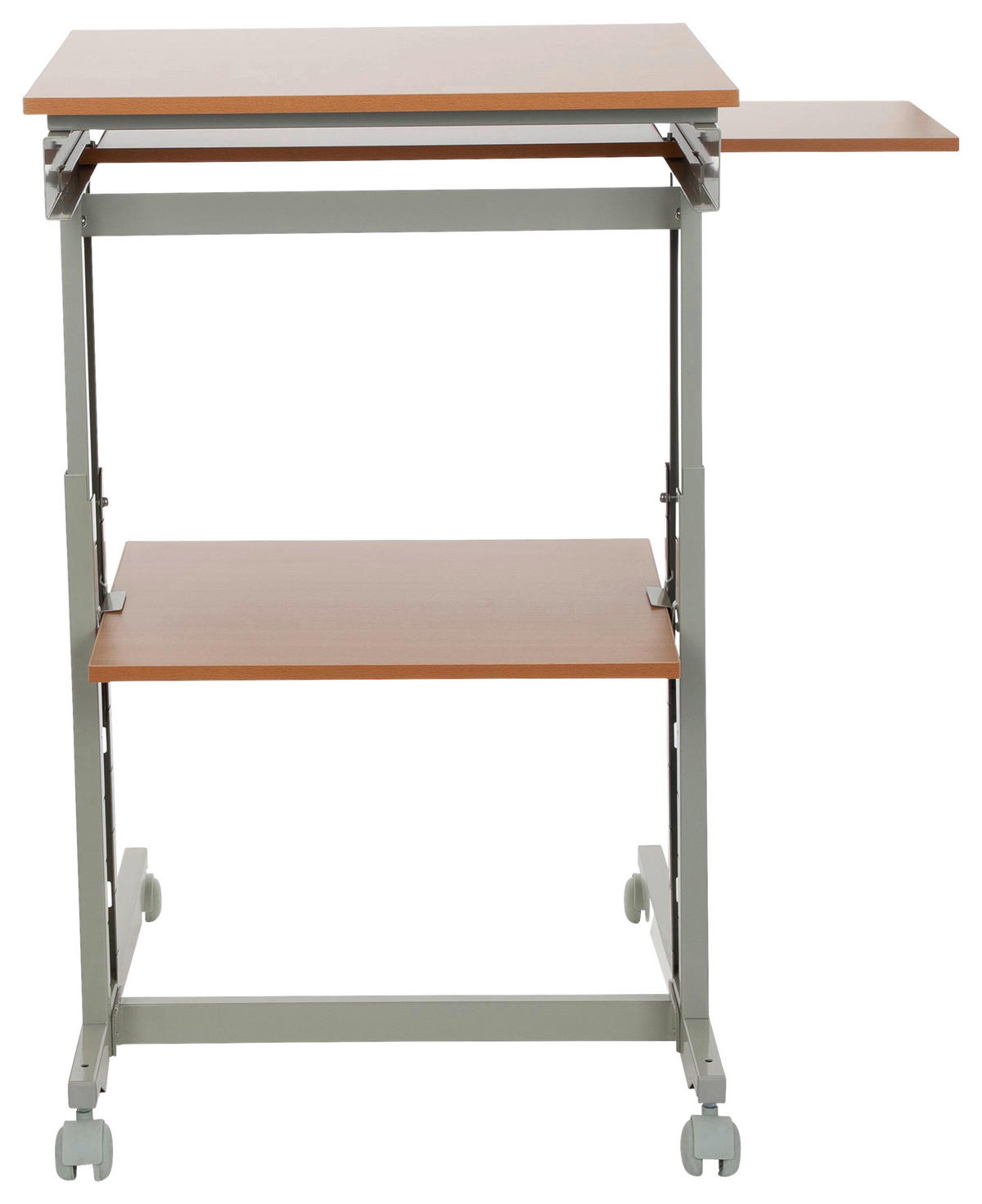 SCHREIBTISCH  in Grau, Buchefarben  - Buchefarben/Grau, Basics, Holzwerkstoff/Kunststoff (60/71,5-107,5/50cm) - MID.YOU