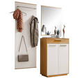 GARDEROBE 3-teilig  in 145/195/37 cm  - Eichefarben/Weiß, Design, Holz/Holzwerkstoff (145/195/37cm) - Novel