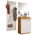 GARDEROBE 3-teilig  in 145/195/37 cm  - Eichefarben/Weiß, Design, Holz/Holzwerkstoff (145/195/37cm) - Novel