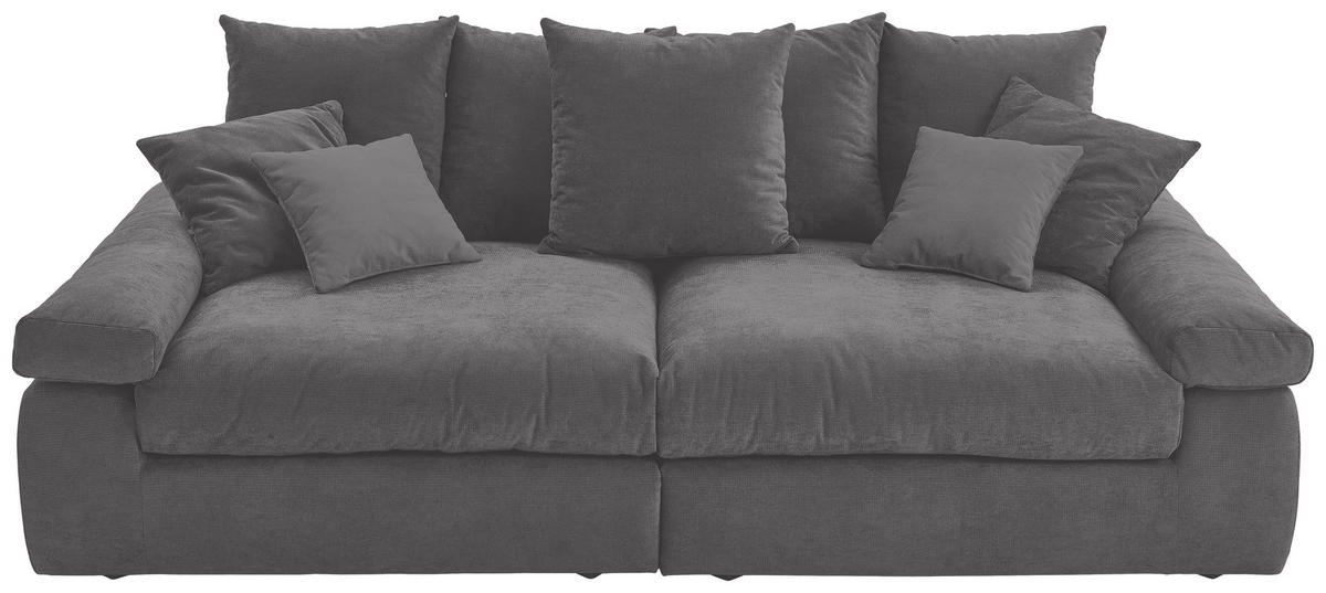 BIGSOFA Feincord Anthrazit  - Anthrazit/Schwarz, Design, Kunststoff/Textil (260/90/140cm) - Carryhome
