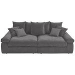 BIGSOFA Feincord Anthrazit  - Anthrazit/Schwarz, Design, Kunststoff/Textil (260/90/140cm) - Carryhome