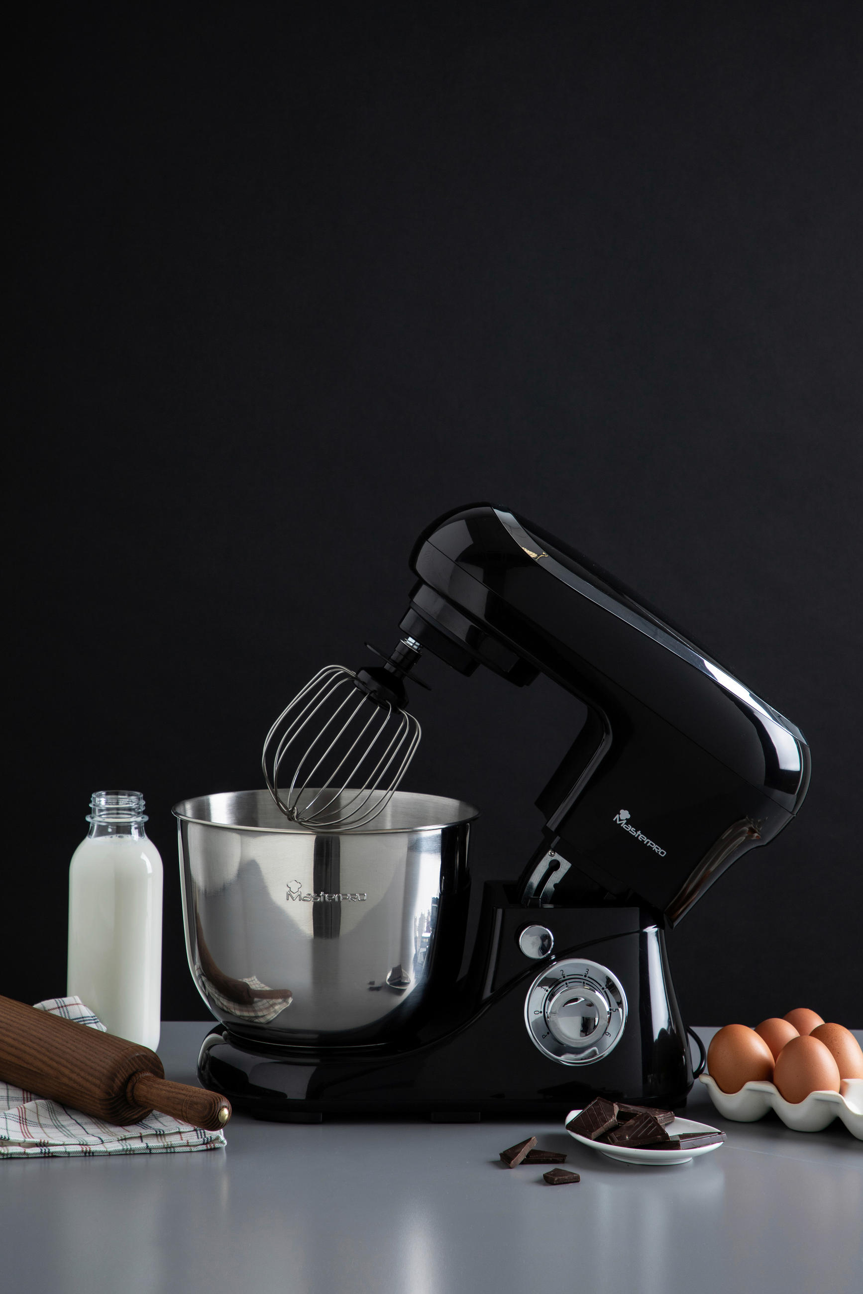 KÜCHENMASCHINE FOODIES COLLECTION  - Silberfarben/Schwarz, Basics, Kunststoff/Metall (41/24,5/39cm) - BERGNER