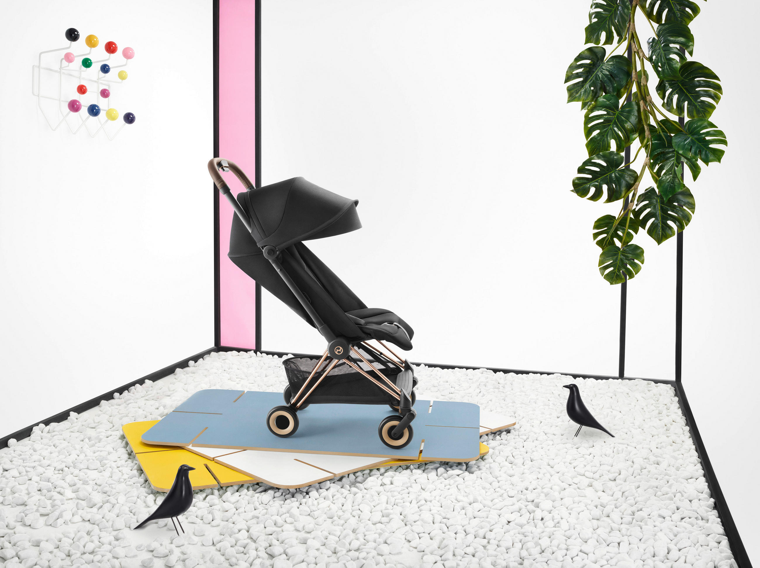 BUGGY Coya  - Roségold/Schwarz, Basics, Kunststoff/Textil (79/44/105cm) - cybex PLATINUM