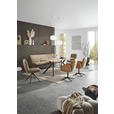 STUHL - Rostfarben/Cognac, Design, Textil/Metall (50/93/69cm) - Dieter Knoll
