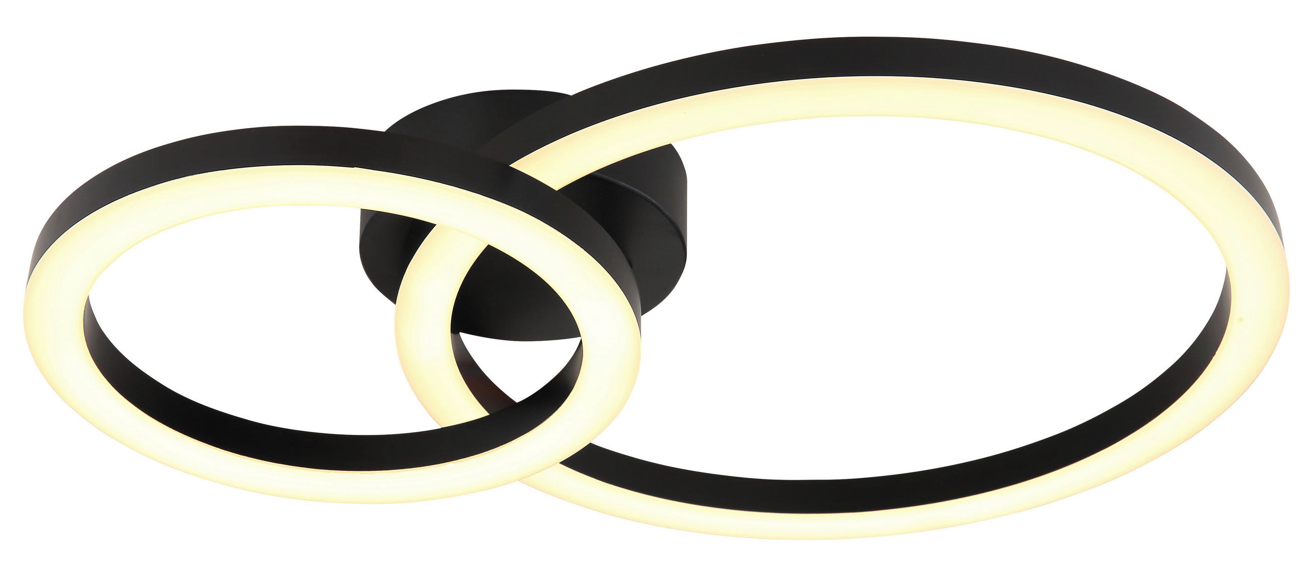 STROPNA LED-SVETILKA   //3000 K/230 V/ - črna/opal, kovina/umetna masa (42/30/7cm) - Globo