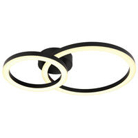 LED SVJETILJKA STROPNA  - crna/opalna, metal/plastika (42/30/7cm) - Globo