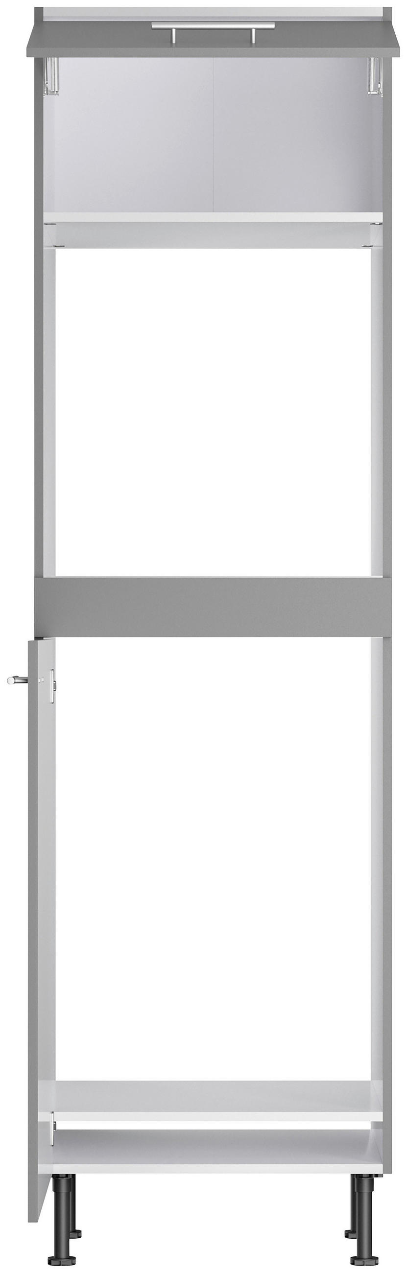 KÜCHENLEERBLOCK 270 cm   in Grau  - Edelstahlfarben/Anthrazit, Basics, Holzwerkstoff/Metall (270cm) - Optifit