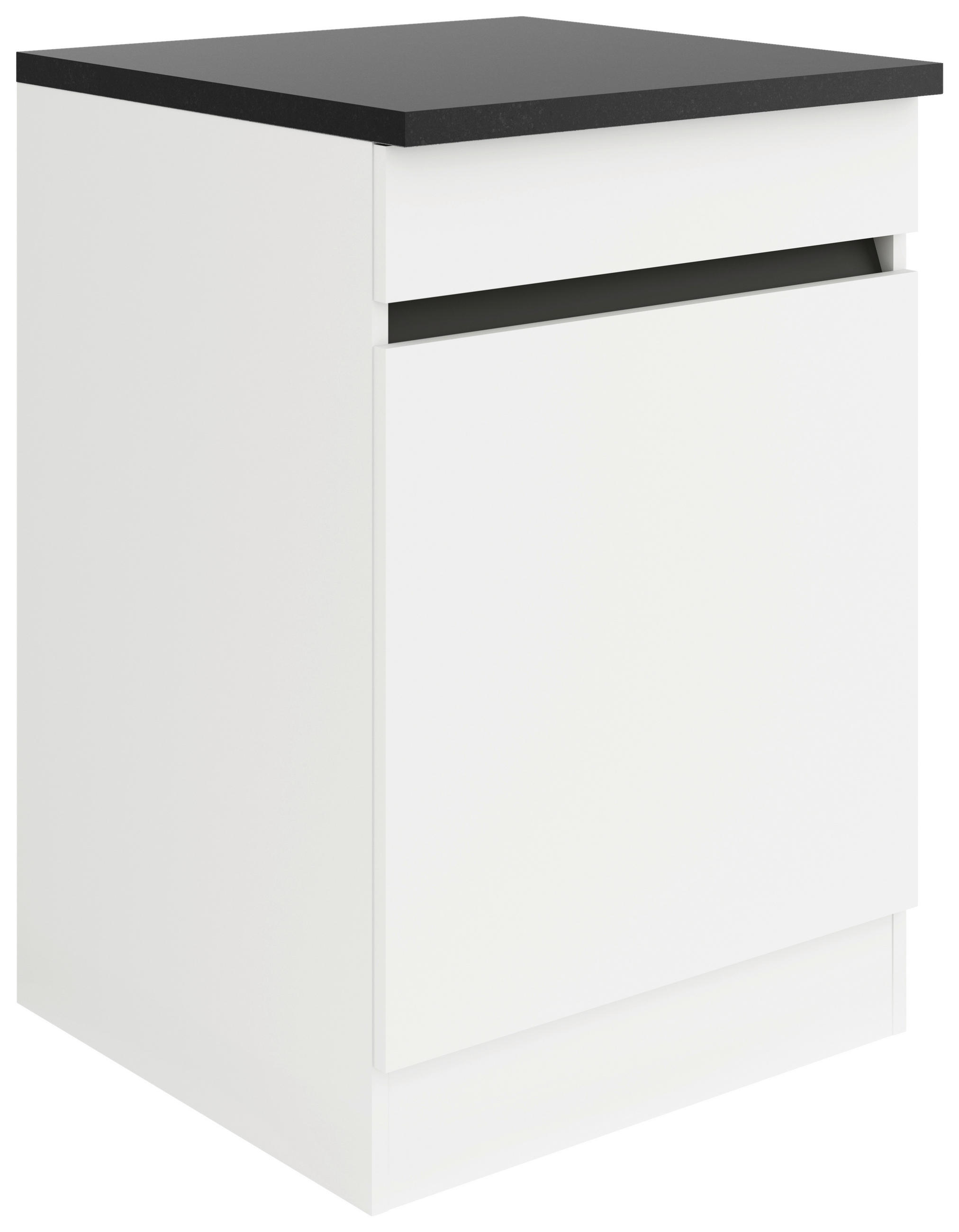 KÜCHENUNTERSCHRANK 60/88/57,1 cm  in Weiß  - Anthrazit/Buchefarben, Basics, Holzwerkstoff (60/88/57,1cm) - Optifit