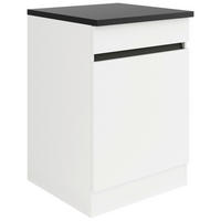 KÜCHENUNTERSCHRANK 60/88/57,1 cm  in Weiß  - Anthrazit/Buchefarben, Basics, Holzwerkstoff (60/88/57,1cm) - Optifit
