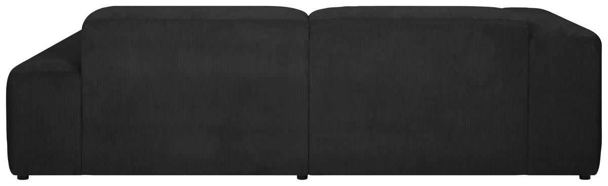 ECKSOFA HANNAH Anthrazit Cord  - Anthrazit/Schwarz, Design, Kunststoff/Textil (252/170cm) - MID.YOU