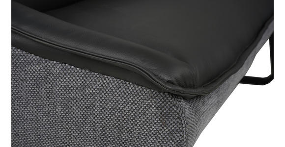 ECKBANK 237/178 cm Struktur Echtleder Schwarz   - Schwarz, Design, Leder/Textil (237/178cm) - Novel