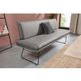SITZBANK in Metall, Textil Grau, Schwarz  - Schwarz/Grau, Design, Textil/Metall (195/87/65cm) - Dieter Knoll