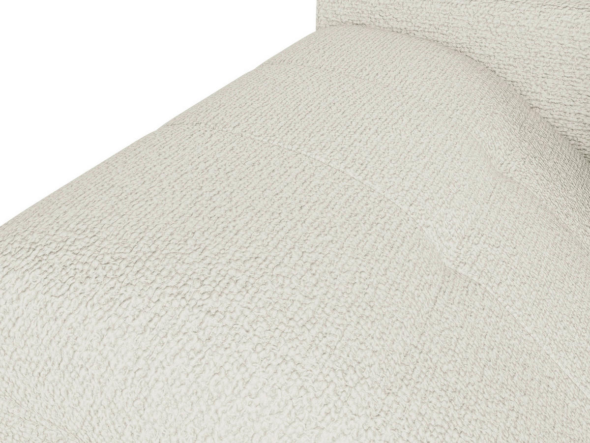 ECKSOFA Creme Struktur, Bouclé  - Creme/Schwarz, Design, Textil (177/276cm) - MID.YOU