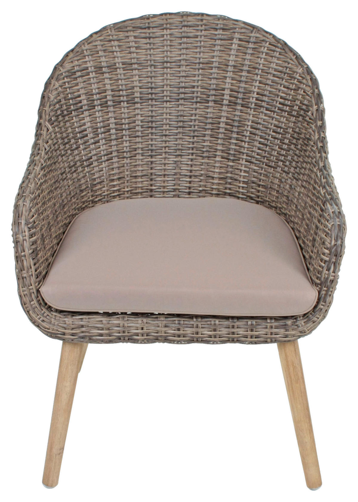 LOUNGEGARNITUR 4-teilig   160/83/200 cm Akazie Hartholz Aluminium  - Braun/Grau, MODERN, Holz/Kunststoff (160/83/200cm) - Gardenson