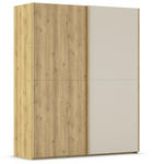 SCHWEBETÜRENSCHRANK 180/223/68 cm 2-türig Eichefarben, Champagner  - Champagner/Eichefarben, Design, Glas/Holz (180/223/68cm) - Novel