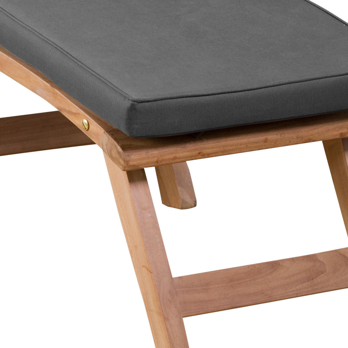 BÄDERLIEGE 60/93/170 cm  - Grau/Teakfarben, Basics, Holz (60/93/170cm)