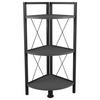 ECKREGAL - Anthrazit/Schwarz, Design, Holzwerkstoff/Metall (34/87/34cm) - MID.YOU