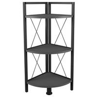 HÖRNHYLLA i 34/87/34 cm antracit, svart  - svart/antracit, Design, metall/trämaterial (34/87/34cm) - MID.YOU