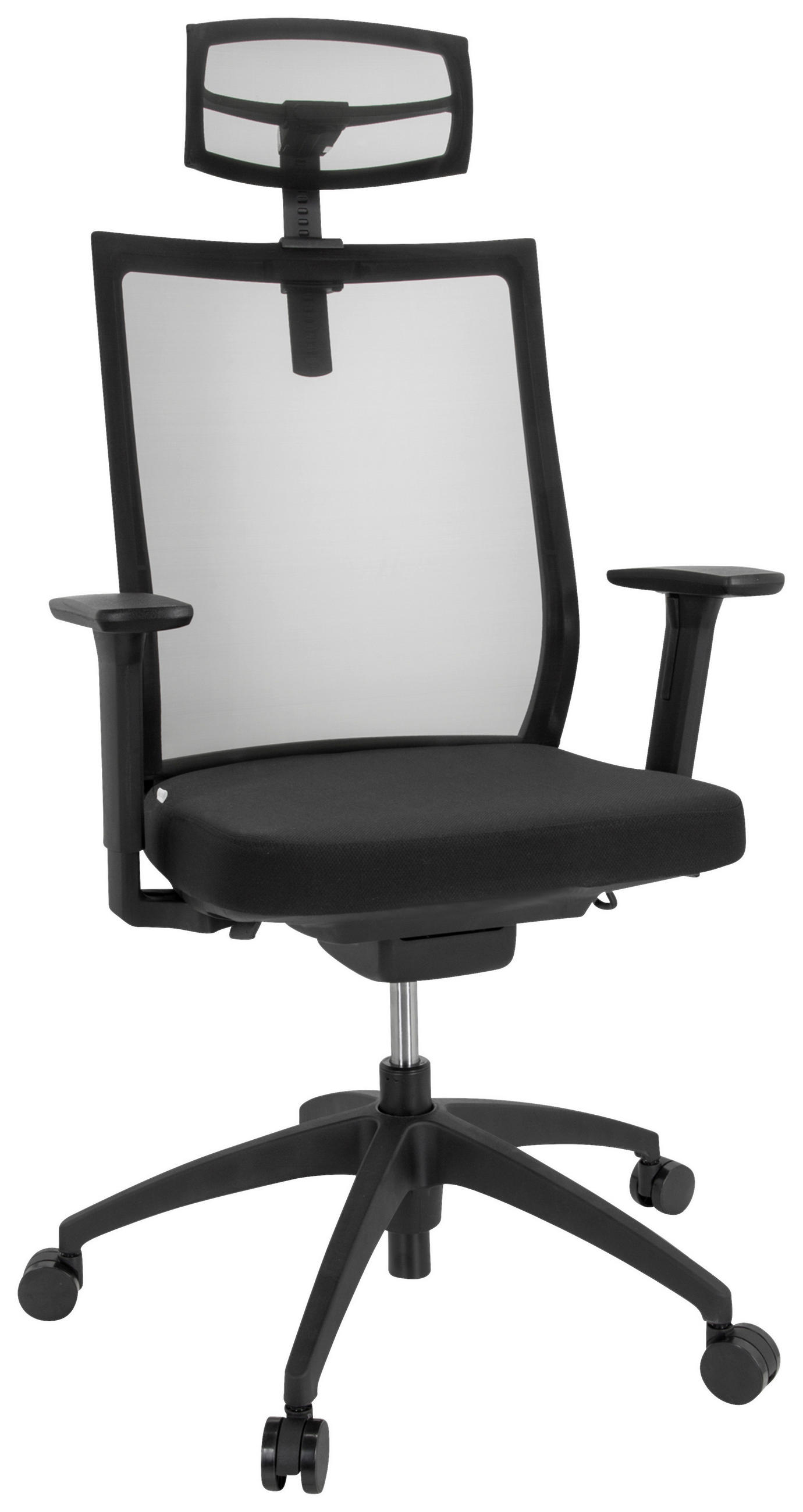 DREHSTUHL  in Schwarz  - Schwarz, Basics, Kunststoff/Textil (63/111-121/55cm) - MID.YOU