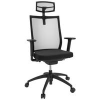 DREHSTUHL  in Schwarz  - Schwarz, Basics, Kunststoff/Textil (63/111-121/55cm) - MID.YOU