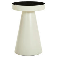 BEISTELLTISCH 36/36/52 cm Schwarz, Hellgrau rund  - Hellgrau/Schwarz, Design, Metall (36/36/52cm) - Carryhome