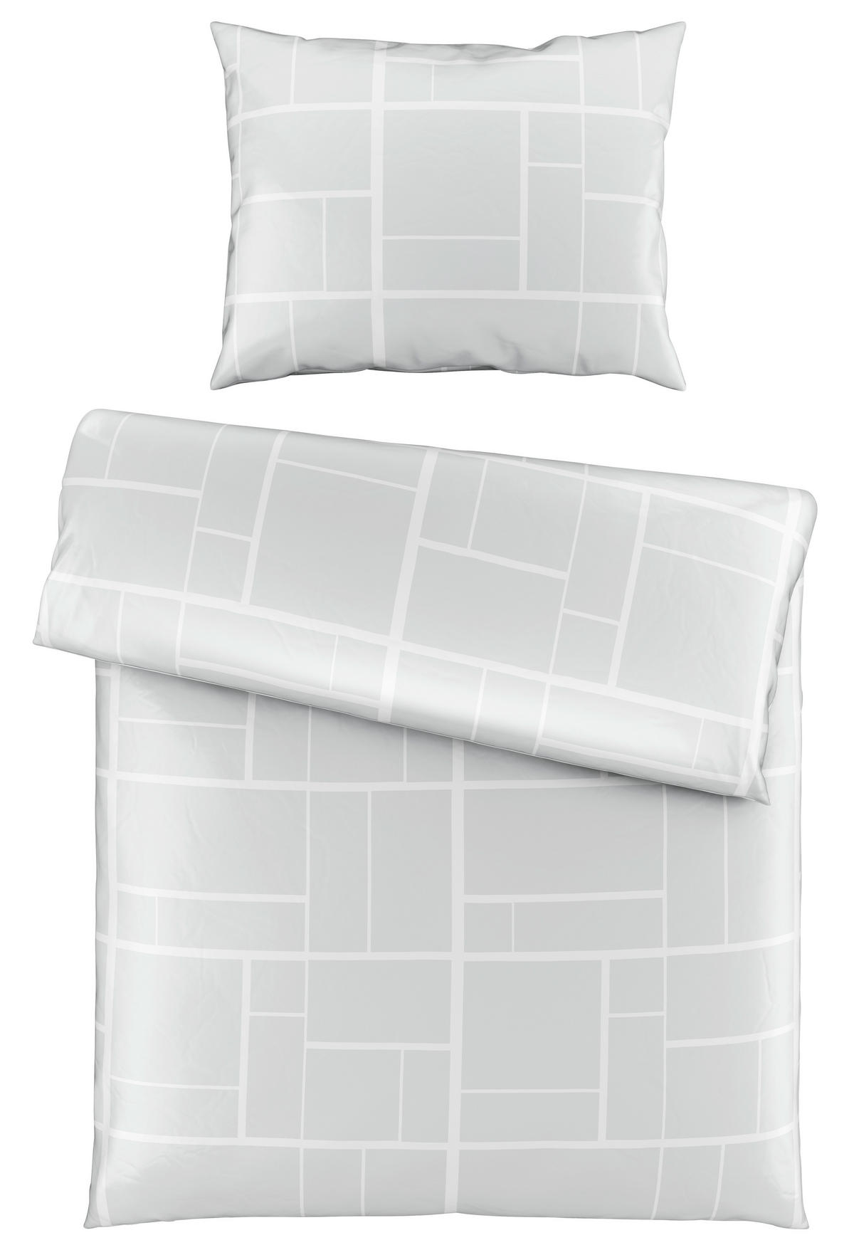 POVLEČENÍ, satén, světle šedá, 140/200 cm - světle šedá, Konvenční, textil (140/200cm) - Dieter Knoll