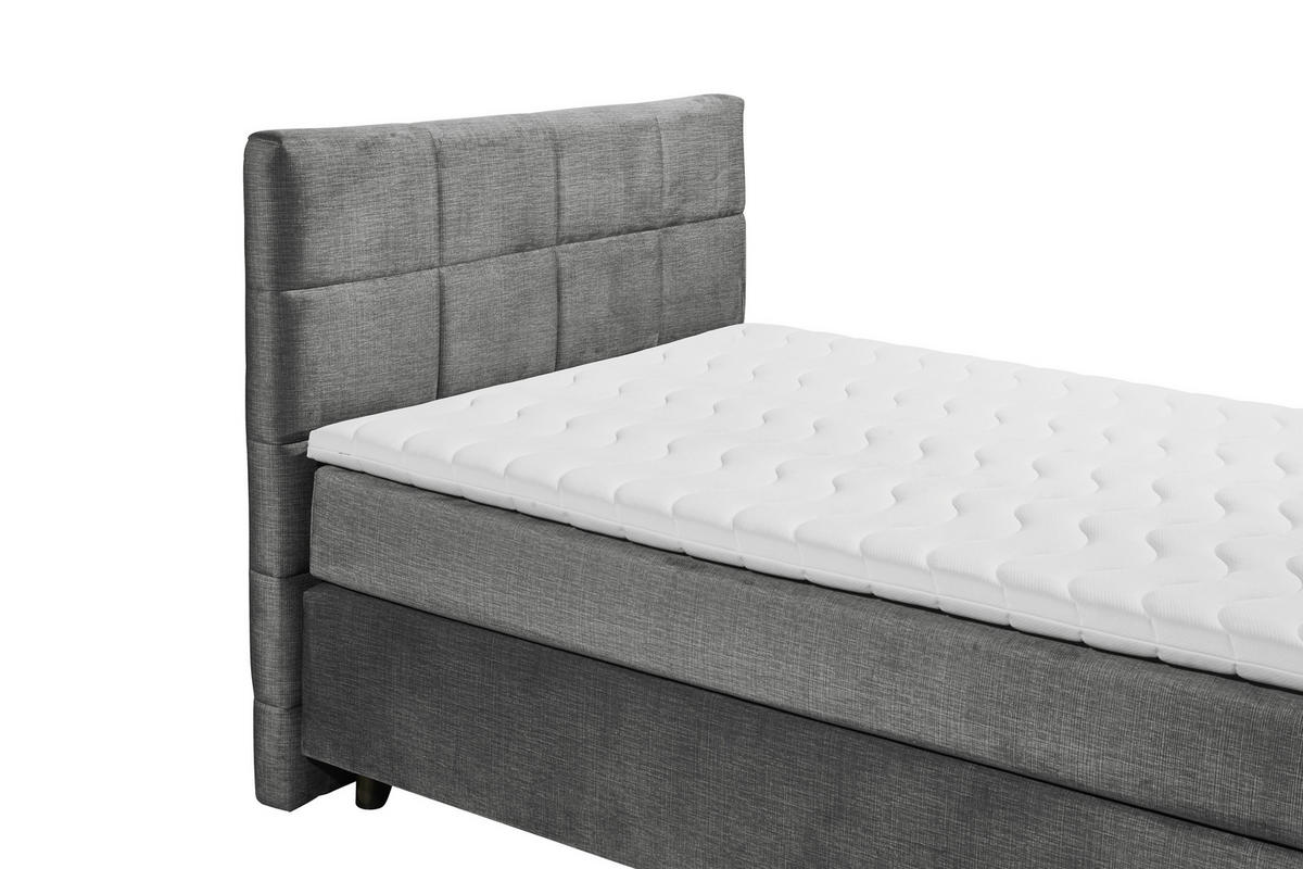 BOXSPRINGBETT 140/200 cm  in Grau, Orange  - Schwarz/Orange, Design, Holzwerkstoff/Kunststoff (140/200cm) - Xora