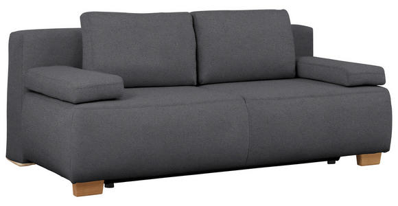 BOXSPRINGSOFA  in Flachgewebe Grau Skandinavisch  - Naturfarben/Grau, MODERN, Holz/Textil (205/93/108cm) - Venda