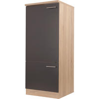 GERÄTEUMBAUSCHRANK 60/144,8/60 cm  in Grau, Eichefarben  - Eichefarben/Silberfarben, Basics, Holzwerkstoff/Metall (60/144,8/60cm) - Respekta