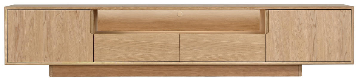 LOWBOARD  in 200/45/40 cm  - Naturfarben/Nickelfarben, Design, Holz/Holzwerkstoff (200/45/40cm) - Livetastic