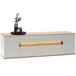 LOWBOARD  in 185,6/56,6/48 cm  - Eichefarben/Anthrazit, Design, Holz/Holzwerkstoff (185,6/56,6/48cm) - Dieter Knoll