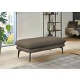 ECKSOFA in Echtleder Greige  310/180 cm  - Greige/Schwarz, Design, Leder/Metall (310/180cm) - Dieter Knoll