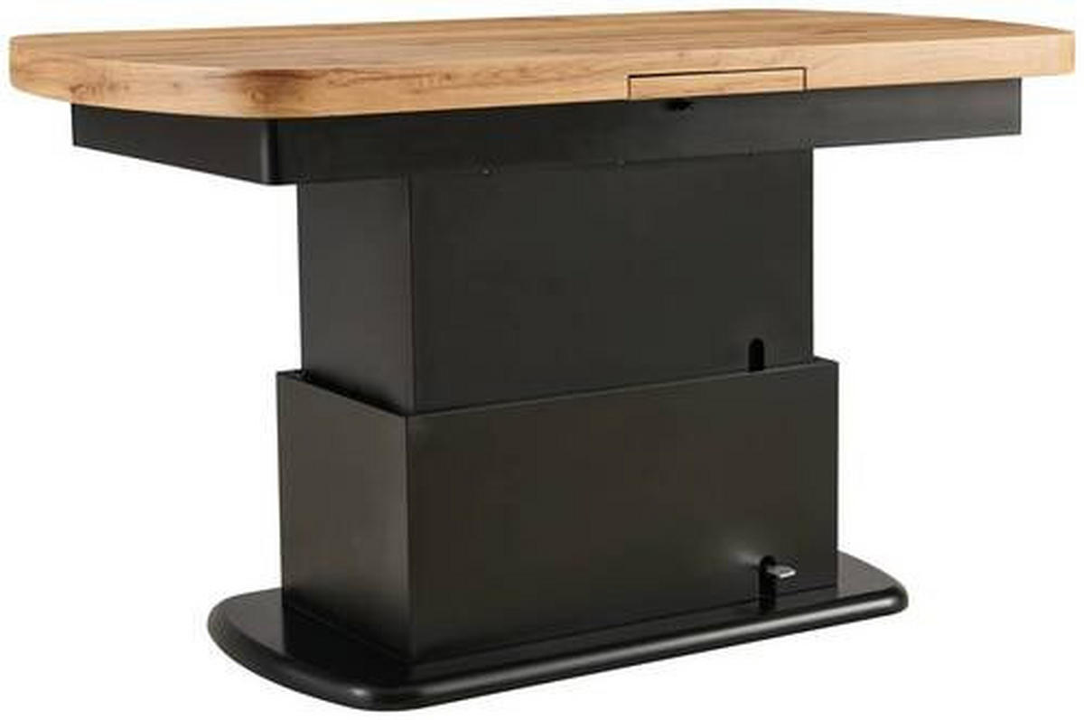 SOFFBORD i trä 135-160/75/51-79,9 cm  - svart/ekfärgad, Design, trä (135-160/75/51-79,9cm) - Livetastic
