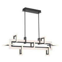 LED-HÄNGELEUCHTE Eurofase 50/122,8/23,1 cm   - Schwarz, Design, Kunststoff/Metall (50/122,8/23,1cm) - Elstead Lighting