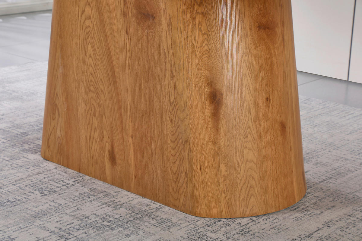 ESSTISCH in Holz, Keramik, Papier 200/110/75 cm  - Eichefarben/Weiß, MODERN, Holz/Keramik (200/110/75cm) - Livetastic