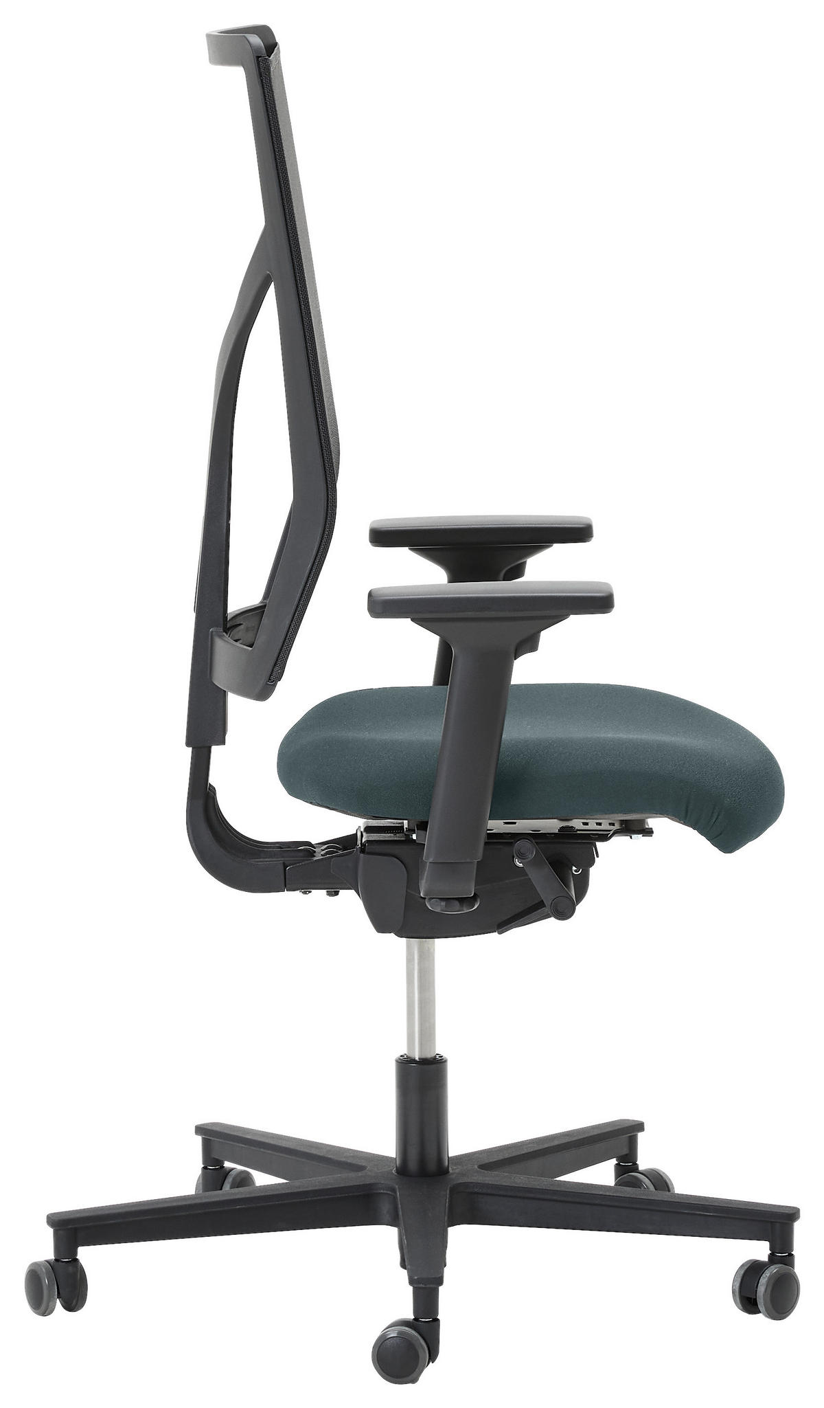 DREHSTUHL Grau  - Schwarz/Grau, KONVENTIONELL, Kunststoff/Textil (63/105/46cm) - Dieter Knoll