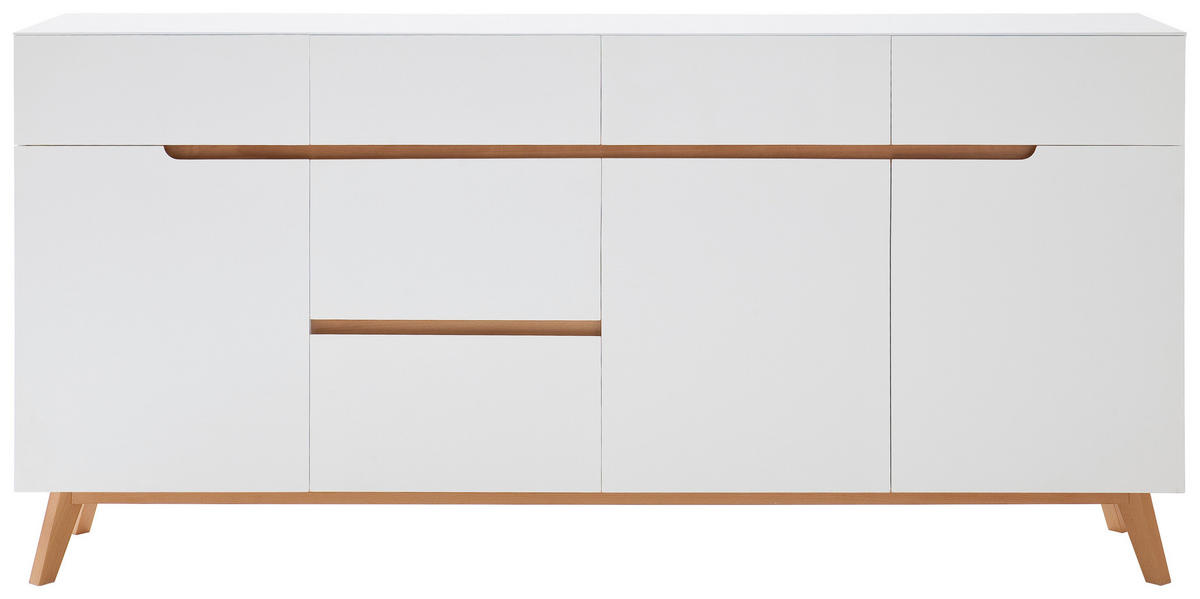SIDEBOARD 193/95/40 cm  - Eichefarben/Weiß, Design, Holz/Holzwerkstoff (193/95/40cm)