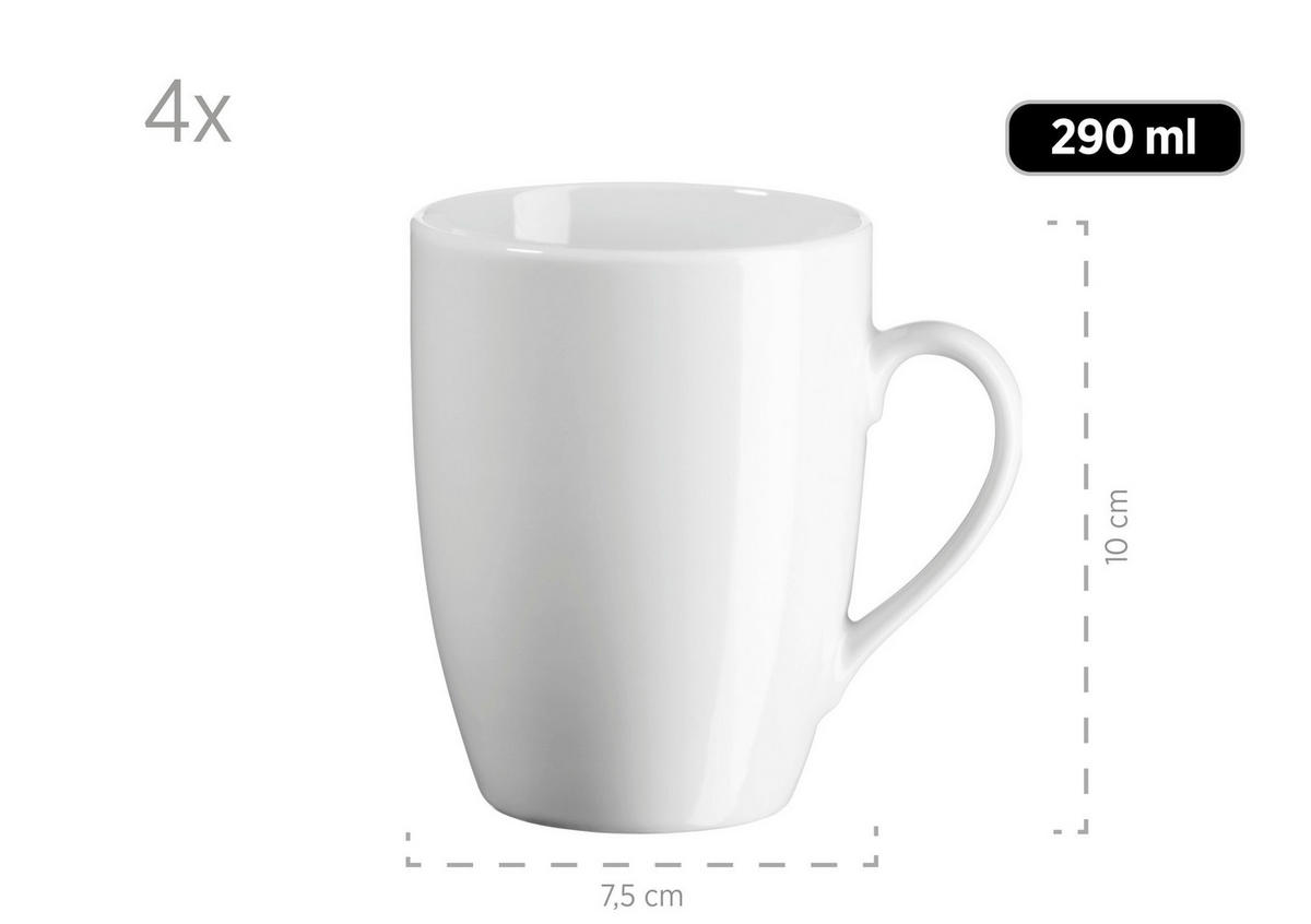 KOMBISERVICE Barca 16-teilig  - Weiss, Basics, Keramik (54,3/26,1/32,6cm) - Mäser