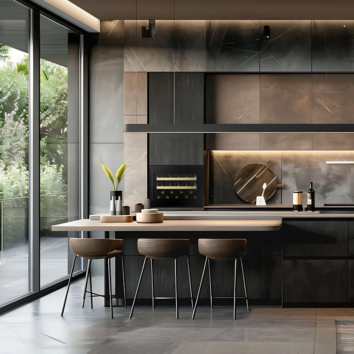 WEINKÜHLSCHRANK DVP-19.50B  - Schwarz, Basics, Glas/Holz (59/45,5/56,9cm)