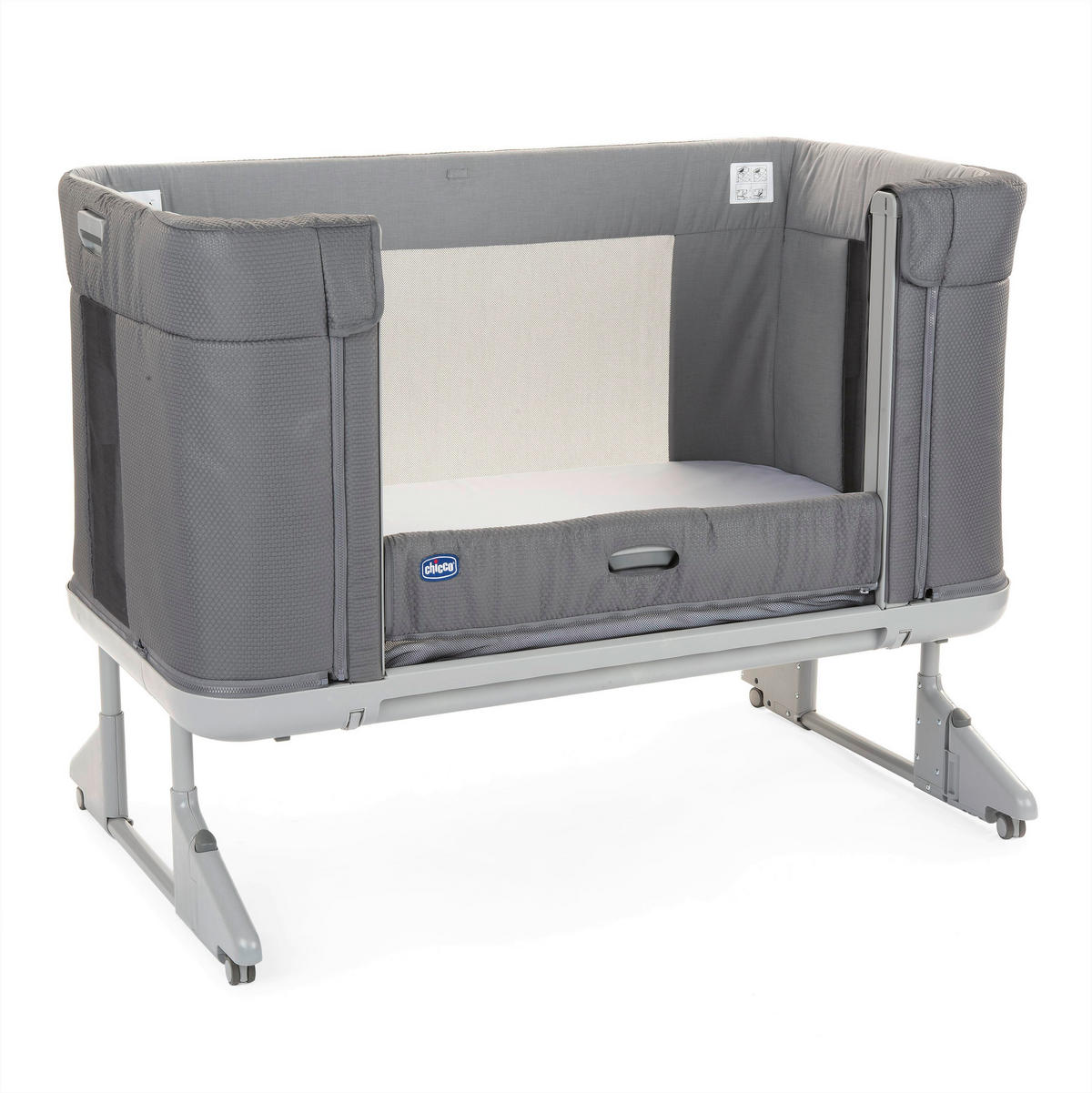 BEISTELLBETT NEXT2ME FOREVER   - Grau, Basics, Textil/Metall (121/91,1/73,8cm) - Chicco