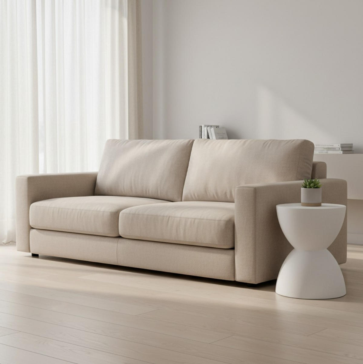 COUCHTISCH 32/32/40 cm Weiß  - Weiß, Design, Stein (32/32/40cm) - MID.YOU