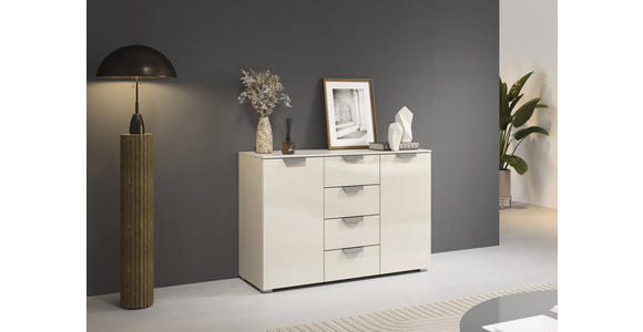 SIDEBOARD  in 120/81/42 cm  - Chromfarben/Champagner, Design, Glas/Holzwerkstoff (120/81/42cm) - Xora