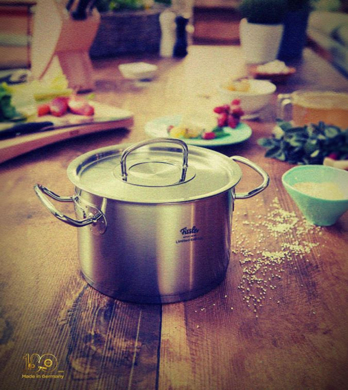 KOCHTOPFSET Original-Profi Collection® Retro 5-teilig  - Edelstahlfarben, Basics, Metall - Fissler