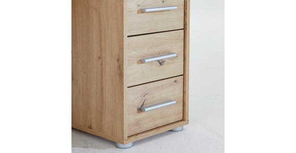 SCHREIBTISCH 120/67/75 cm  in Eiche Artisan  - Silberfarben/Eiche Artisan, Basics, Holz/Kunststoff (120/67/75cm) - Carryhome