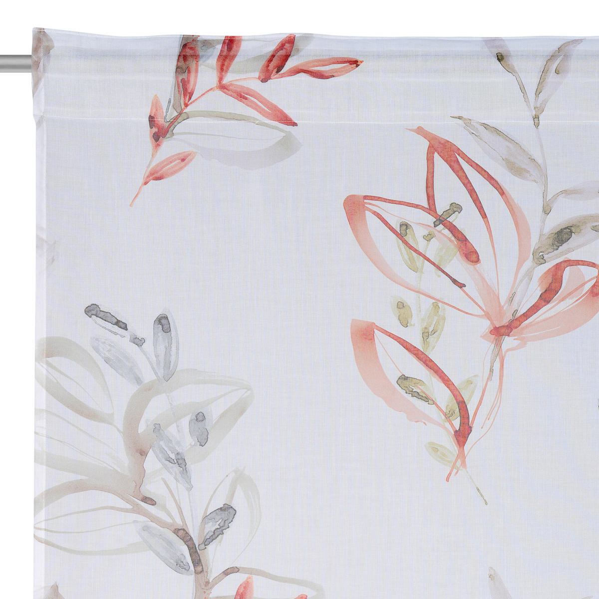 HOTOVÝ ZÁVES, polopriehľadné, 140/245 cm - terakota, Design, textil (140/245cm) - Esposa