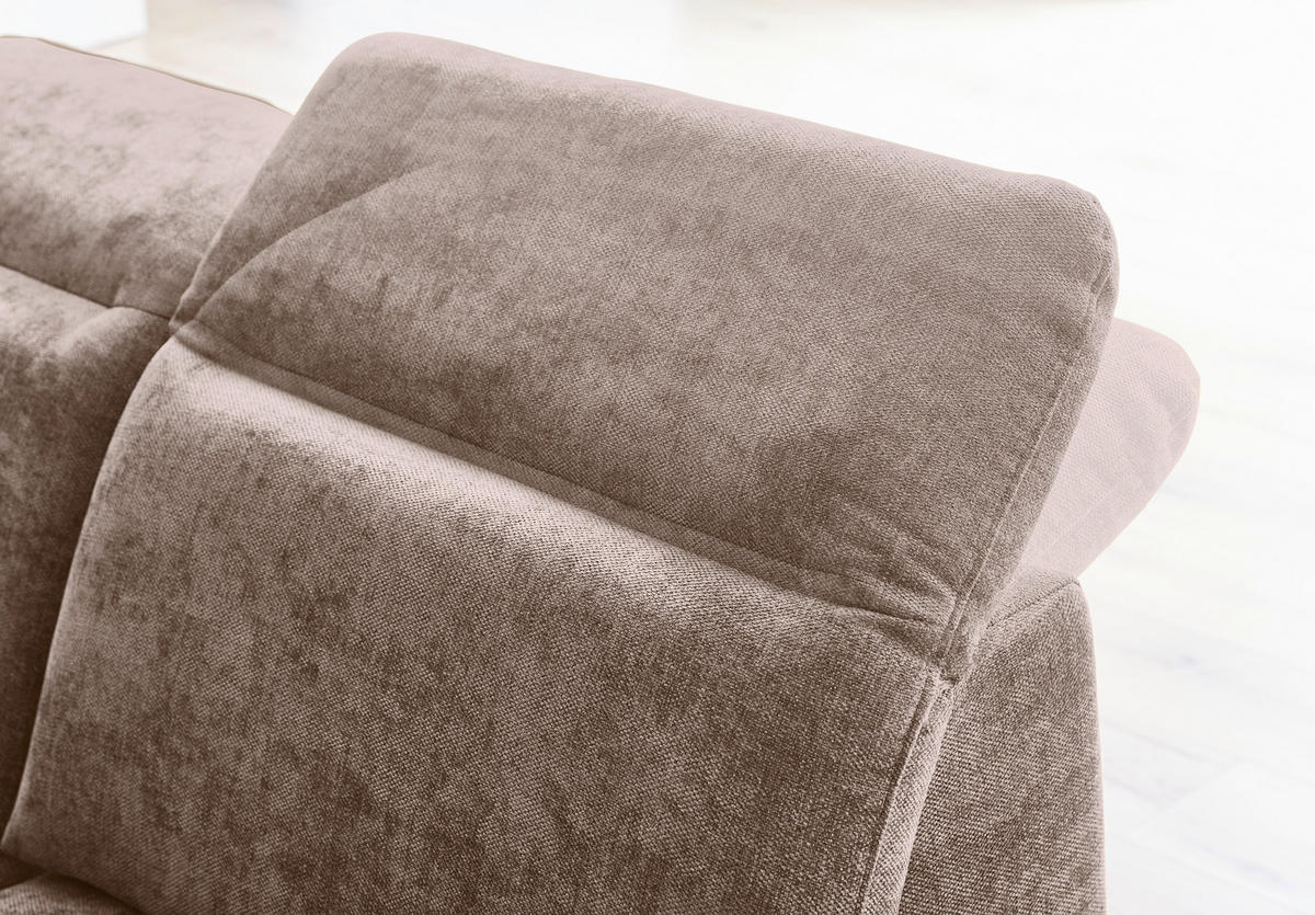 SEDEŽNA GARNITURA, fango  - fango/črna, Design, kovina/tekstil (213/295cm) - Stylife
