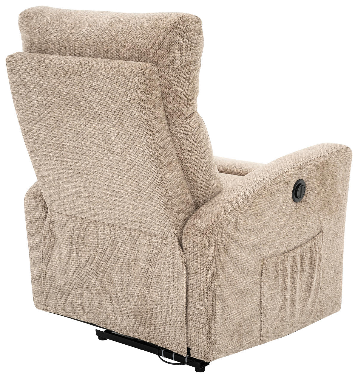 FERNSEHSESSEL  mit Webstoff Braun, Schwarz  - Schwarz/Braun, Design, Kunststoff/Textil (76/102/93cm) - Carryhome