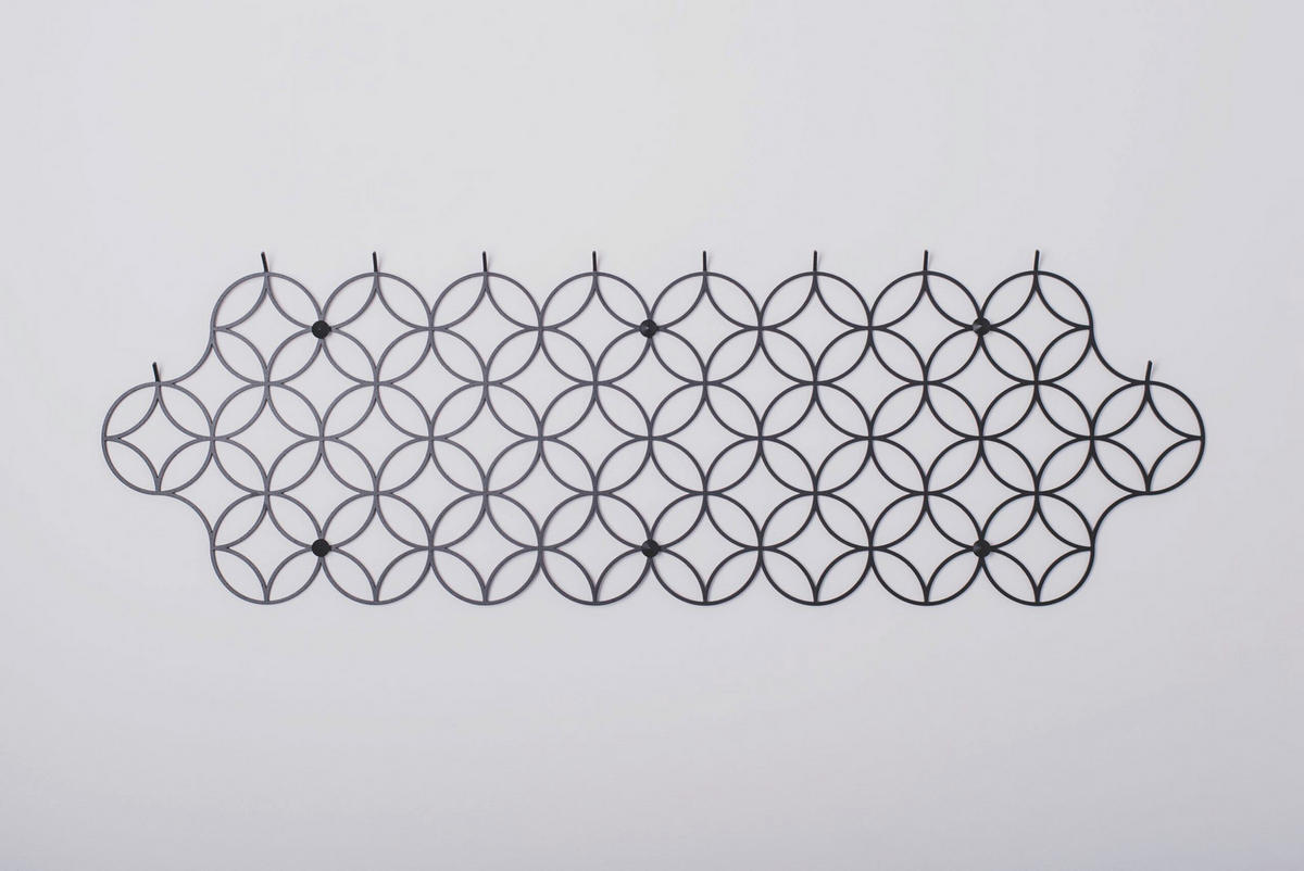 WANDGARDEROBE  in Schwarz  - Schwarz, Design, Metall (2,5/92/30cm) - MID.YOU