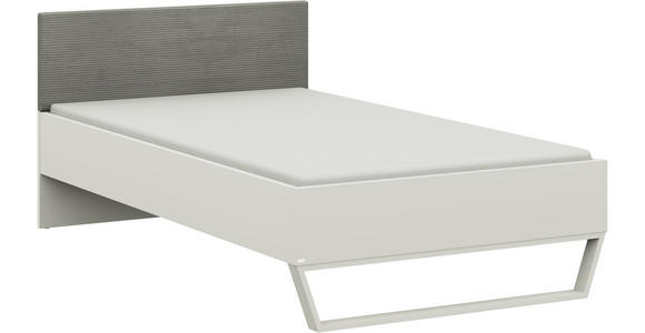 BETT 120/200 cm Grau, Weiß  - Weiß/Grau, Design, Textil/Metall (120/200cm) - Cantus