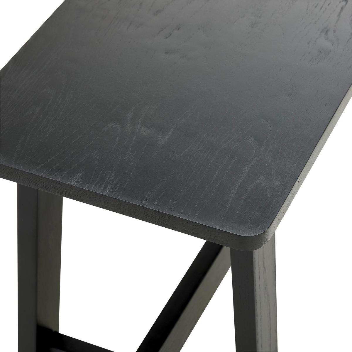 SITZBANK 100/45/29 cm Schwarz Eiche massiv  - Schwarz, Design, Holz (100/45/29cm) - MID.YOU